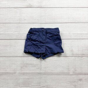 Janie and Jack Baby Navy Blue Cotton Shorts 6-12M Elastic Waist